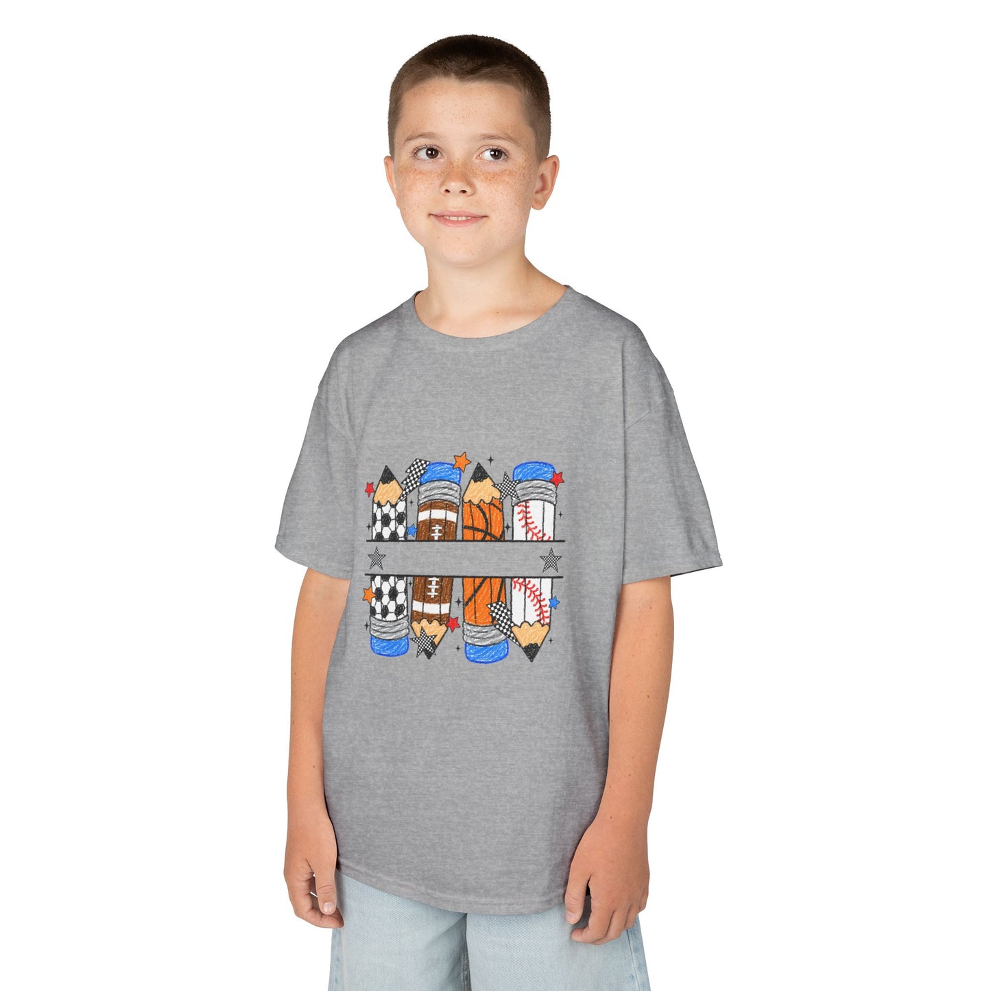 School Days Sports & Creativity Kids T-Shirt – Back to School Pencil Design