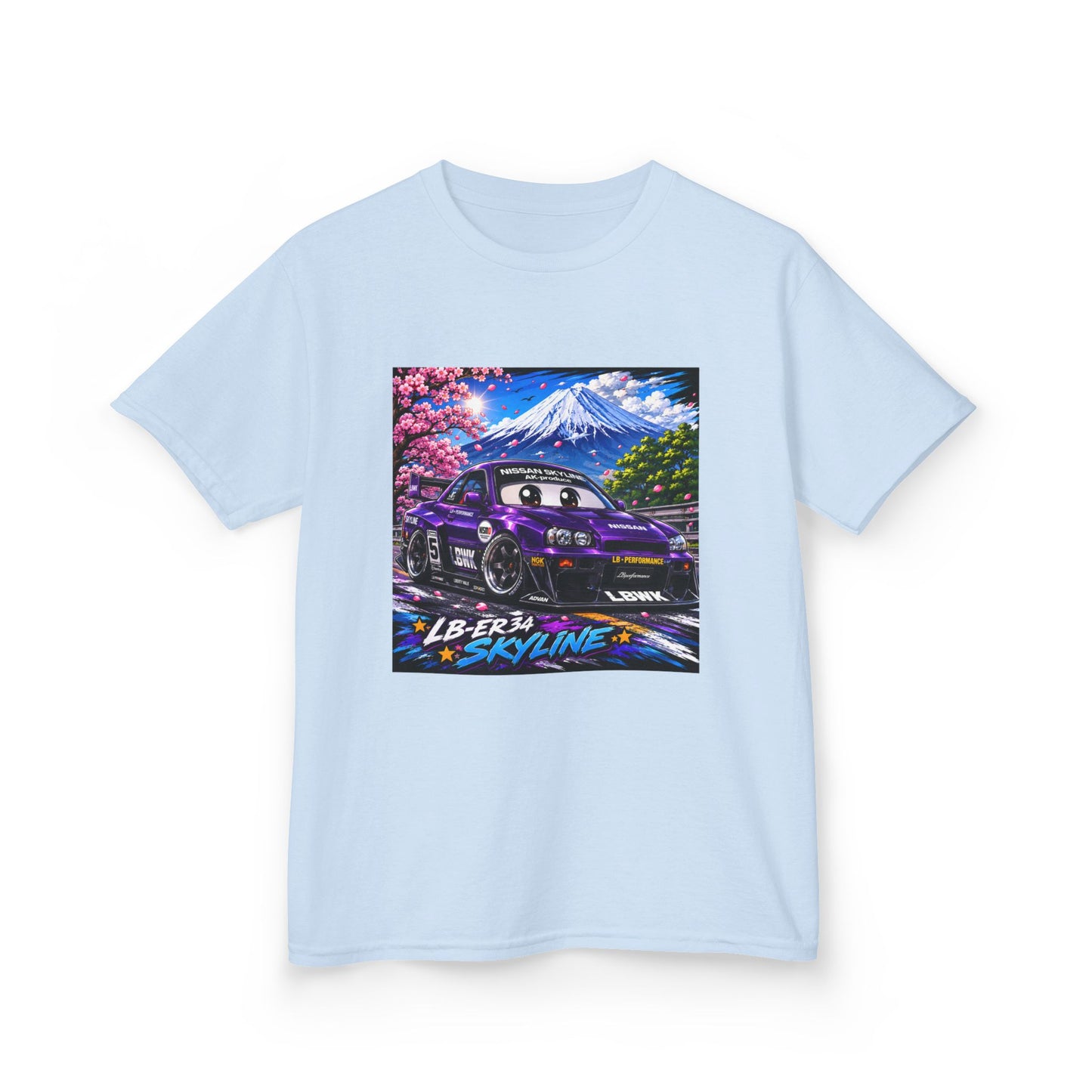 Kids T‑Shirt — Retro Japanese Drift Car Graphic (“Liberty Skyline”)