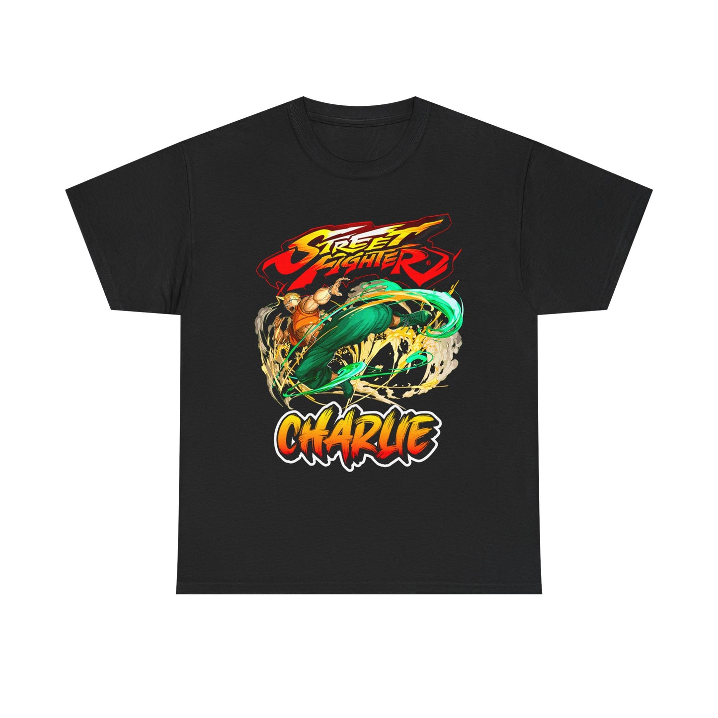 Street Fighter Charlie Dynamic Combat Artwork T-shirt