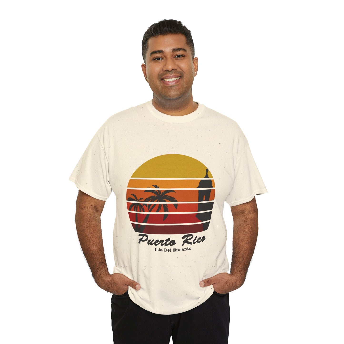 Puerto Rico Sunset T-Shirt – Isla Del Encanto Vintage Palm Tee