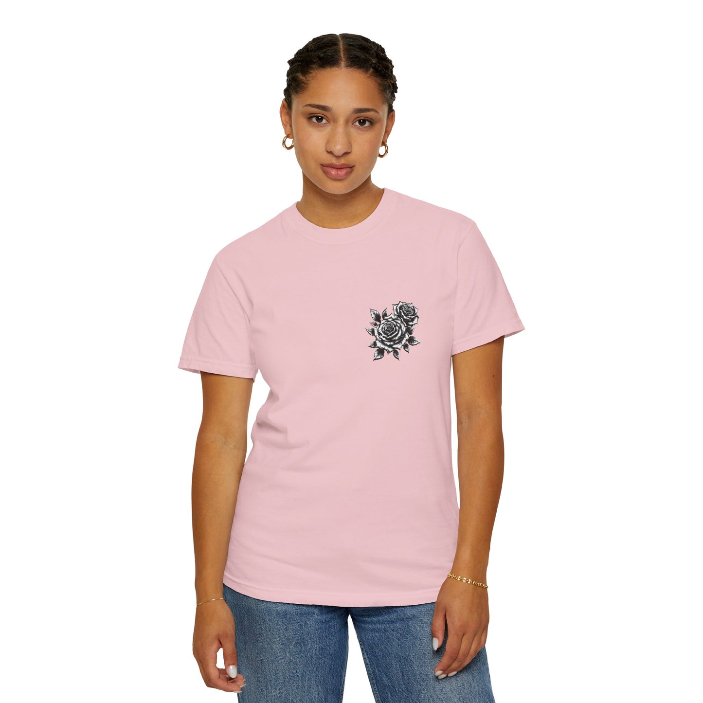 T-Shirt - Vintage Virgin Mary & Roses Graphic Tee