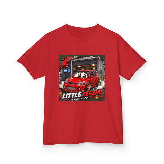 Little Legend Kids T-Shirt — Red Cartoon EK Civic "Little Legend"
