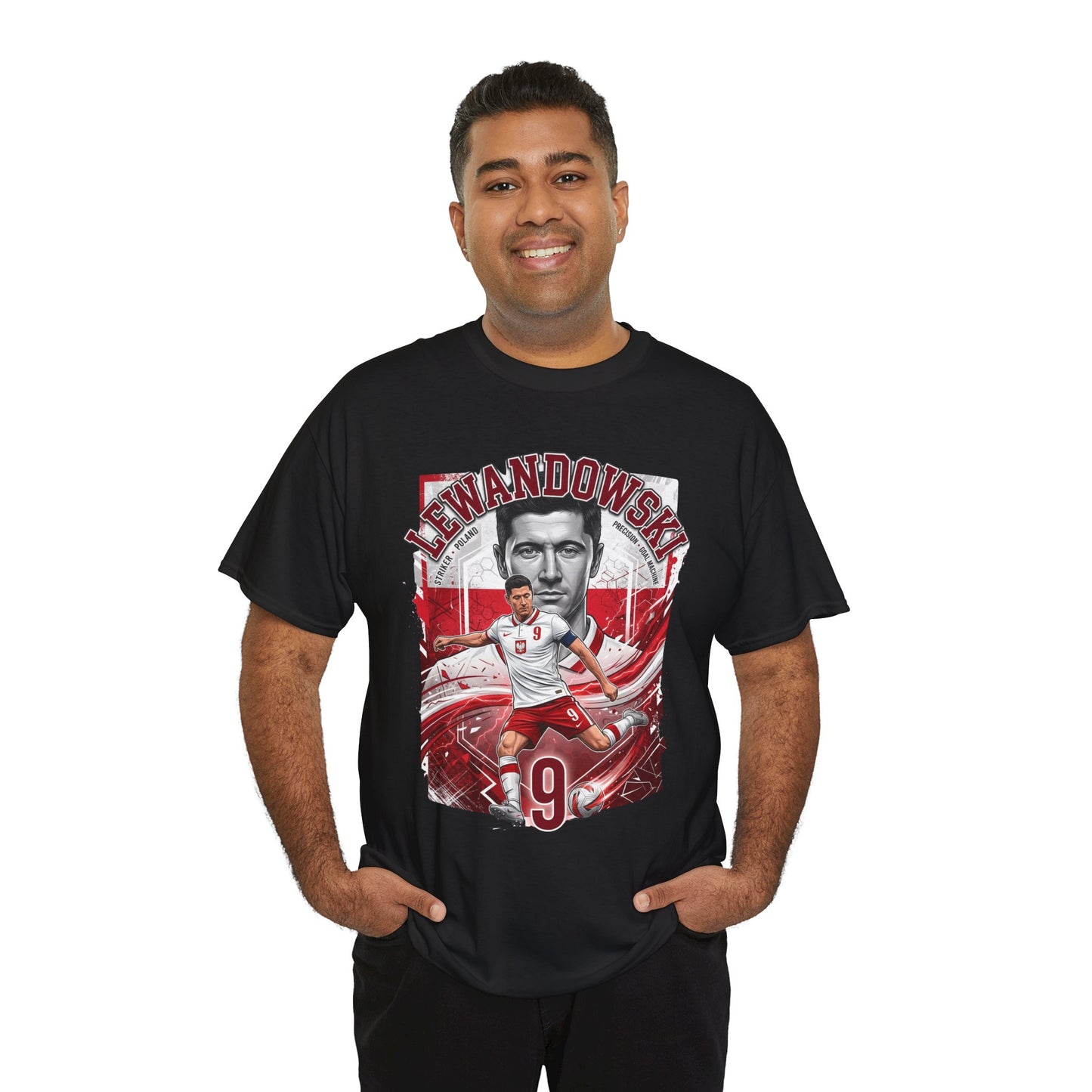 Lewandowski #9 – Poland Goal Machine T-Shirt