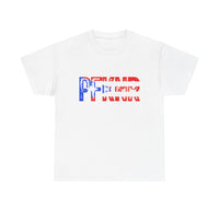 Patriotic 'PFW' Flag Graphic T-Shirt — Red White Blue Americana Tee