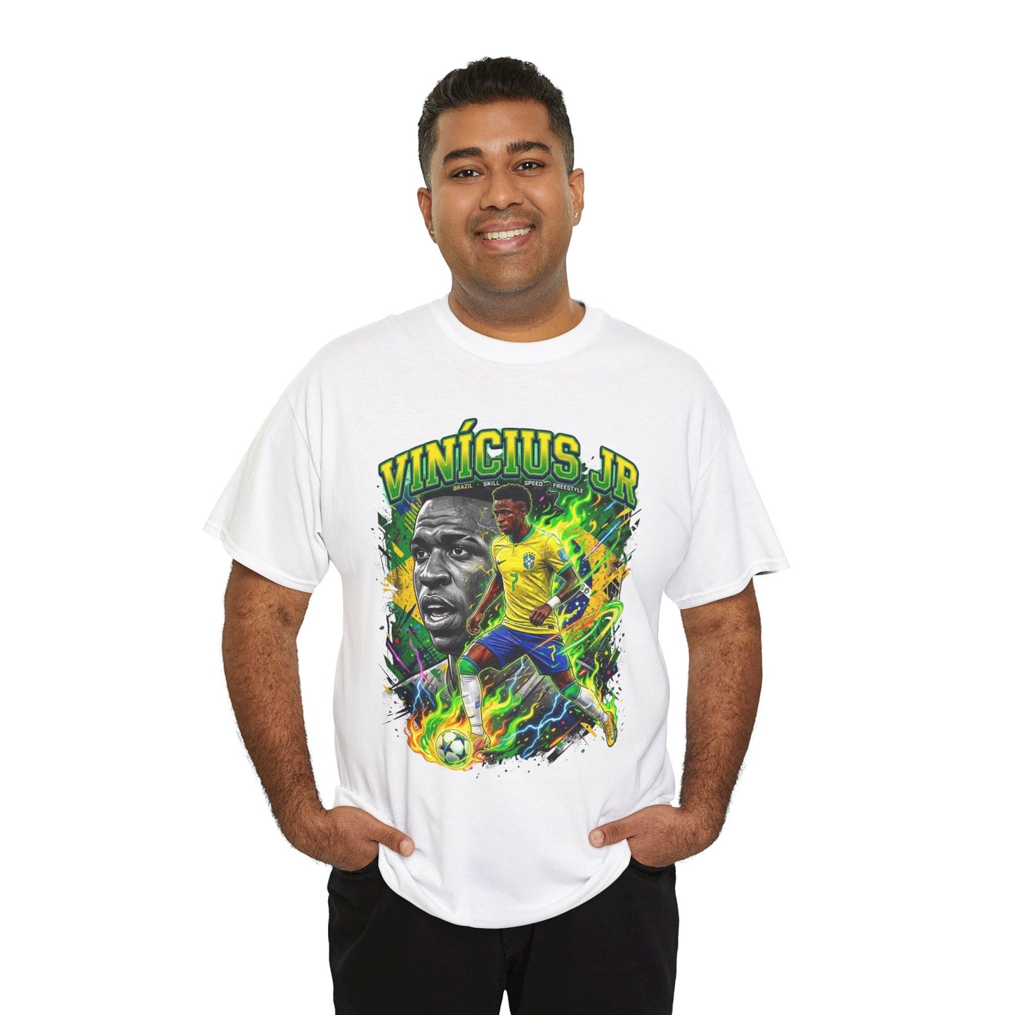 Vinícius Jr. #7 – Brazilian Fire T-Shirt