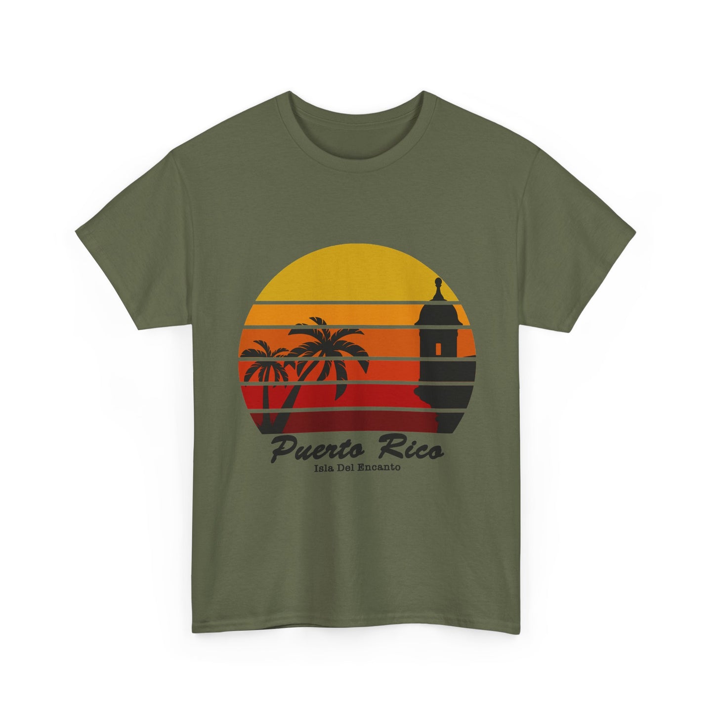 Puerto Rico Sunset T-Shirt – Isla Del Encanto Vintage Palm Tee