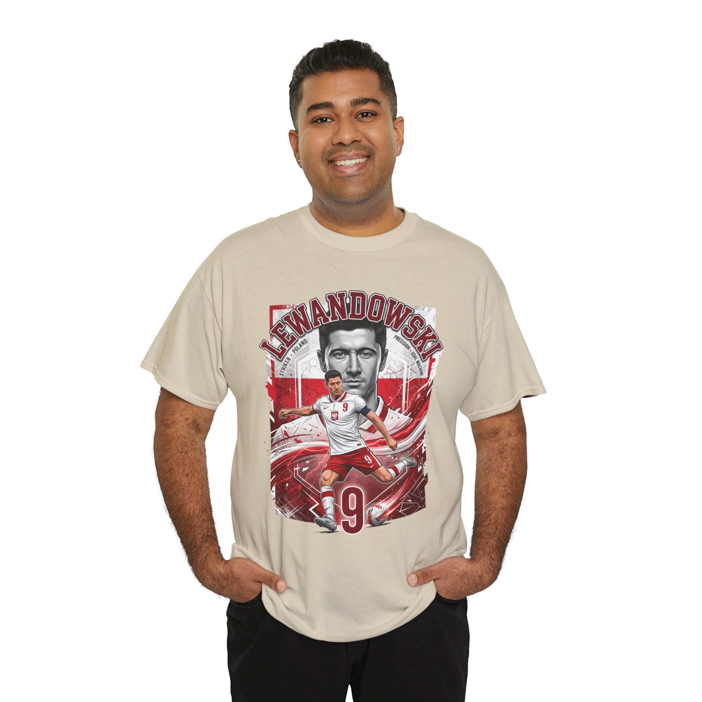 Lewandowski #9 – Poland Goal Machine T-Shirt