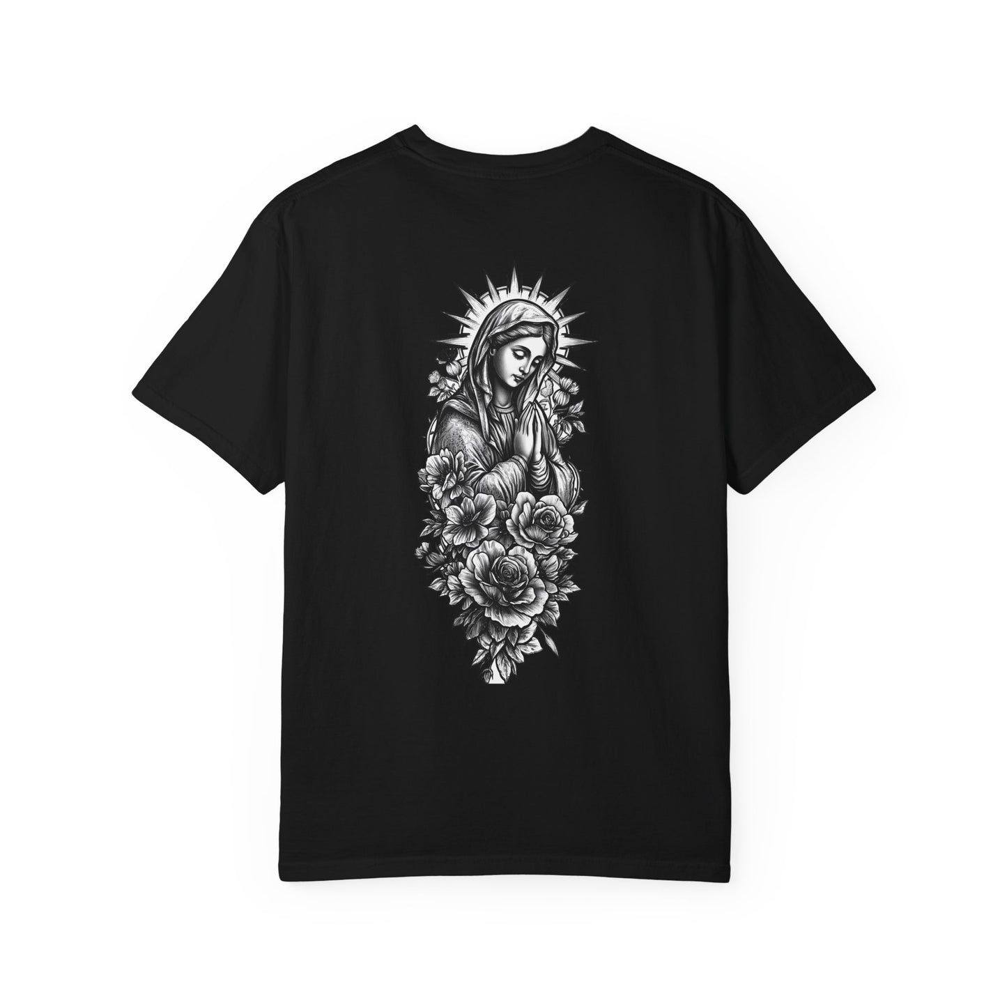 T-Shirt - Vintage Virgin Mary & Roses Graphic Tee