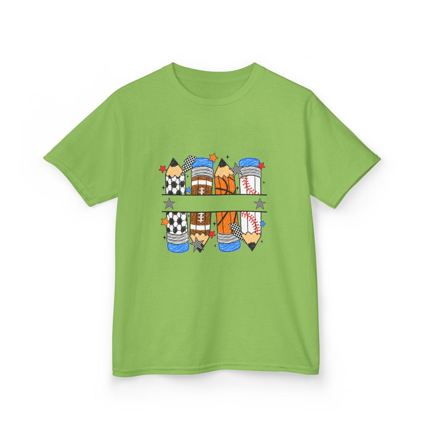 School Days Sports & Creativity Kids T-Shirt – Back to School Pencil Design