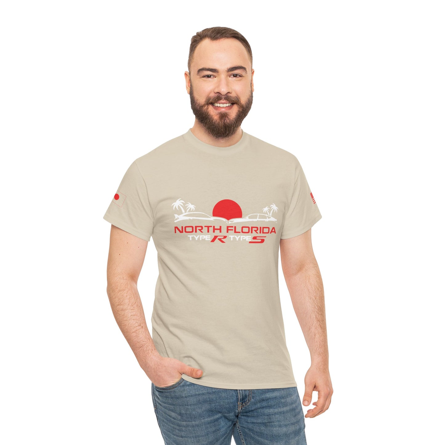 North Florida Type R Types T-Shirt — Retro Sunset Palm Beach Car Tee