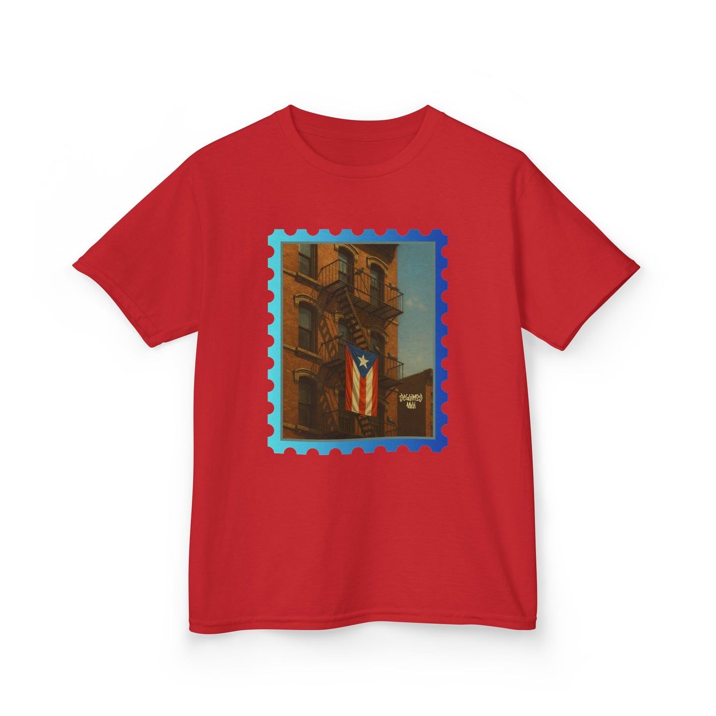 Boricua Barrio Kids T-Shirt – Puerto Rican Flag NYC Street Art