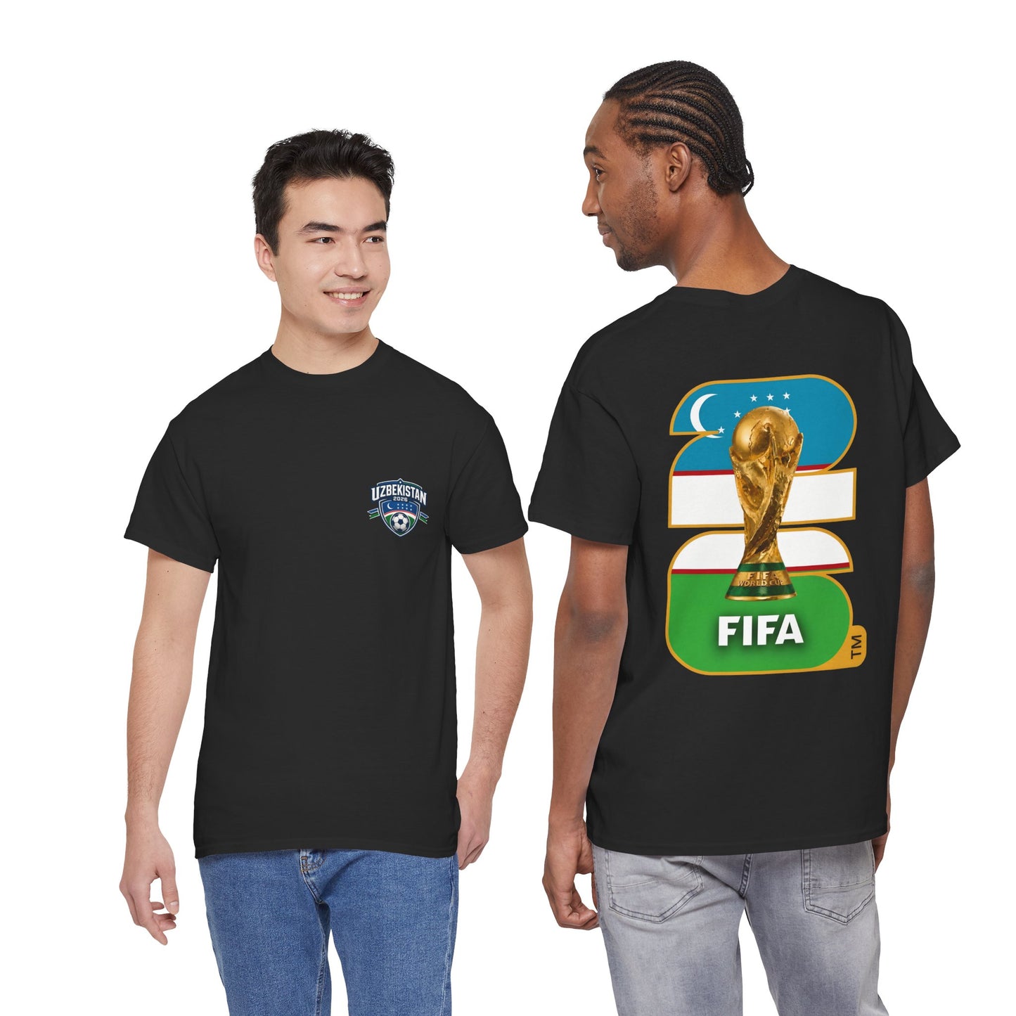 Uzbekistan 2026 FIFA World Cup Fan Edition – Front Crest & Championship Back Graphic T‑Shirt