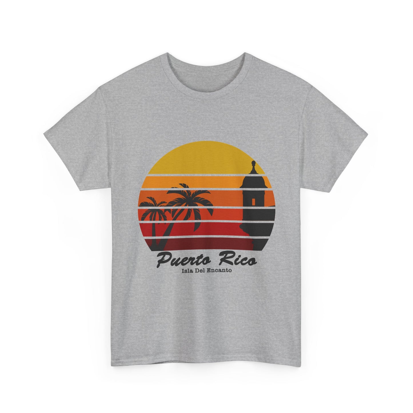 Puerto Rico Sunset T-Shirt – Isla Del Encanto Vintage Palm Tee