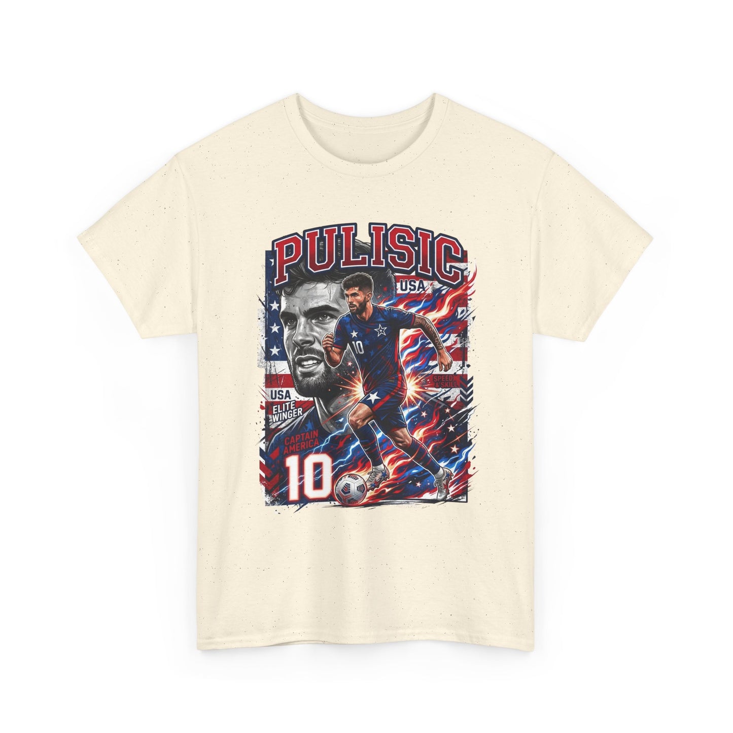 Pulisic #10 – Captain America’s Fire T-Shirt