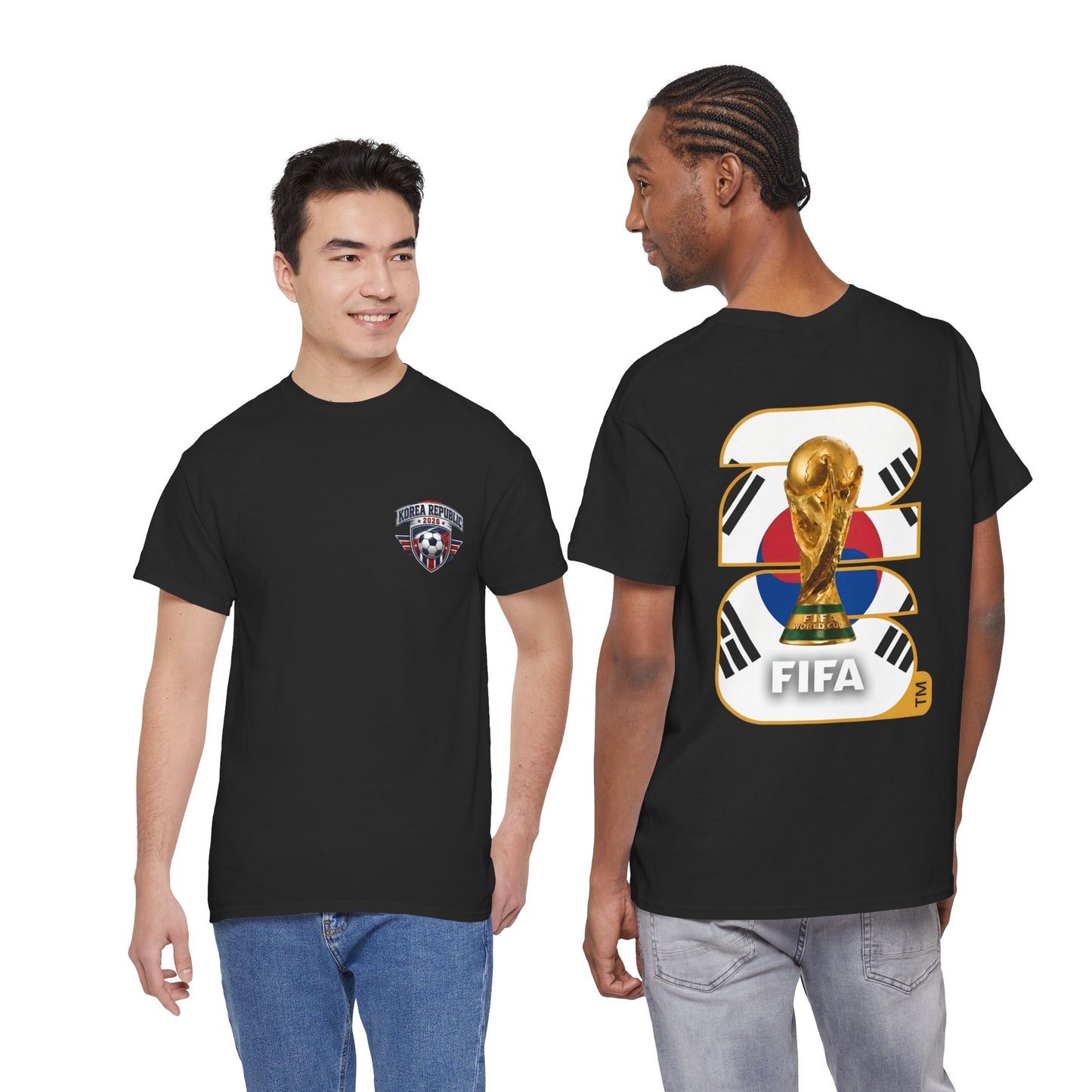 South Korea 2026 FIFA World Cup Fan Edition – Front Crest & Championship Back Graphic T-Shirt