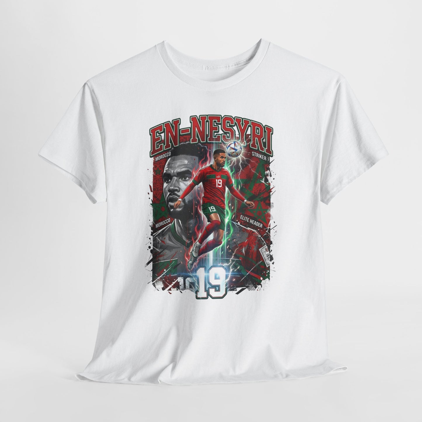 En-Nesyri #19 – Atlas Lions Aerial Dominance T‑Shirt