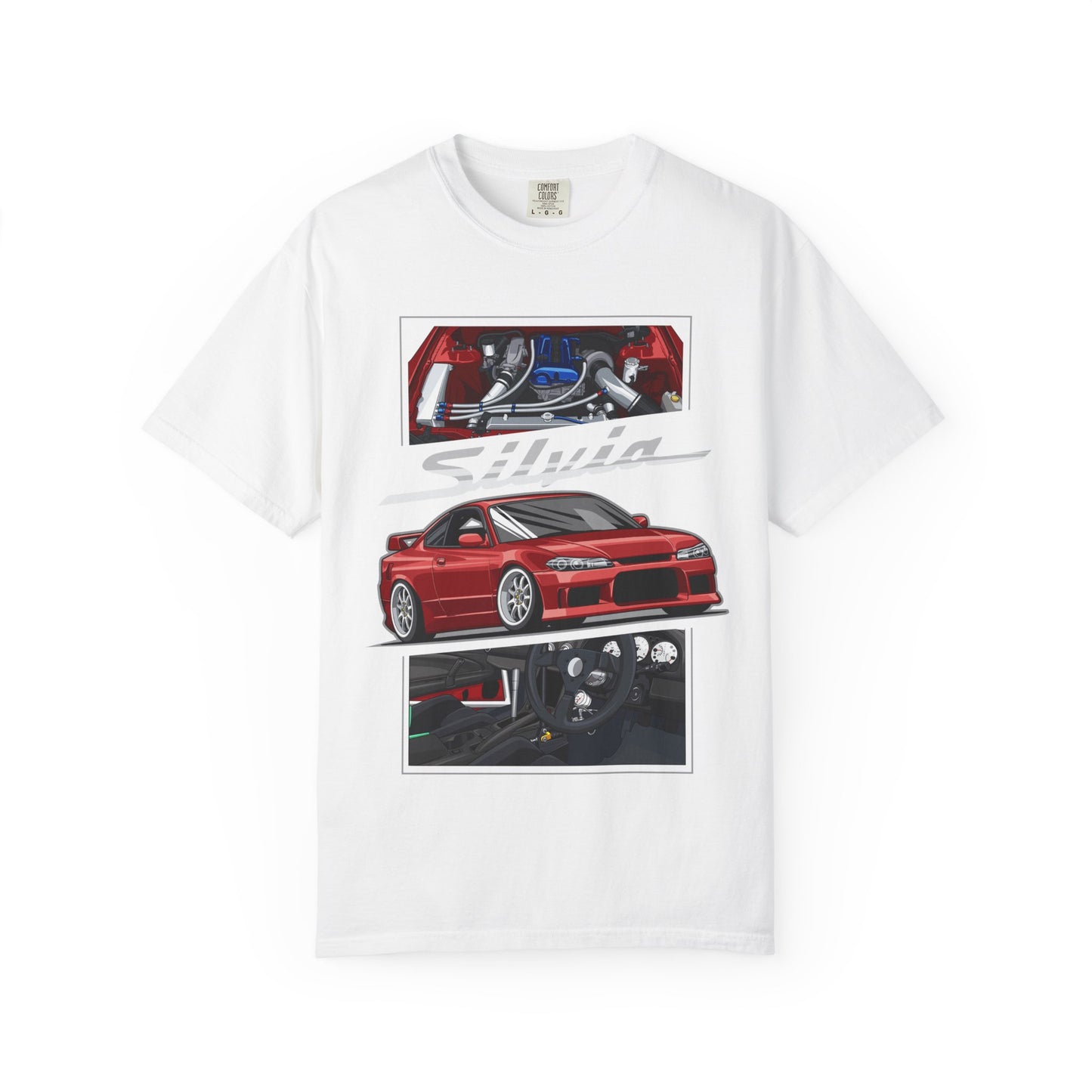 Silvia Sports Car Technical IllustrationT-shirt