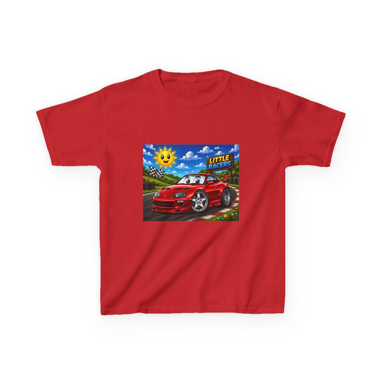 Kids Race Car Tee – 'Little Racer' Red Supra Kid's T‑Shirt