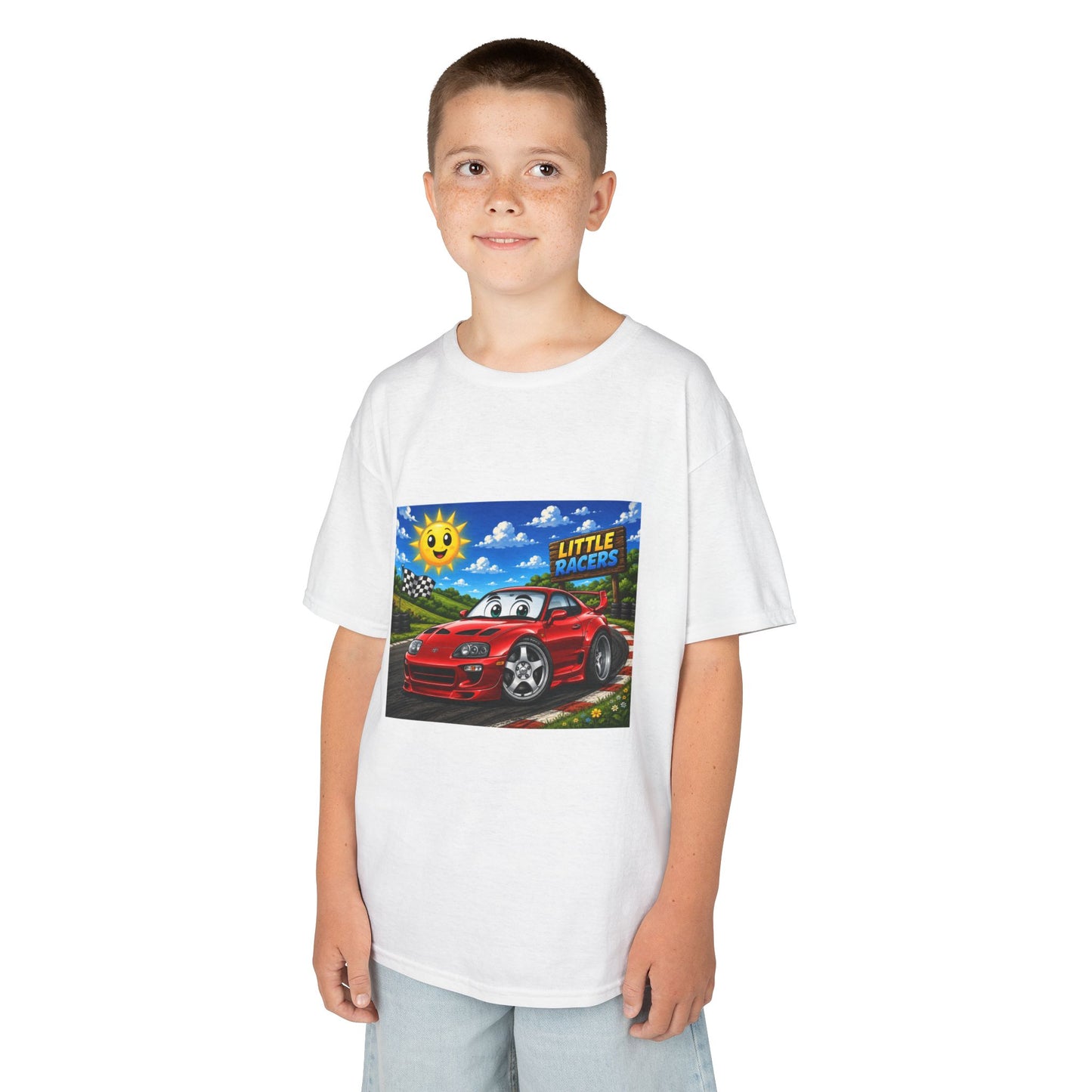 Kids Race Car Tee – 'Little Racer' Red Supra Kid's T‑Shirt