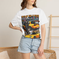 RX-7 FD3S Drift King T-Shirt — Yellow Mazda Sports Car Anime Streetwear
