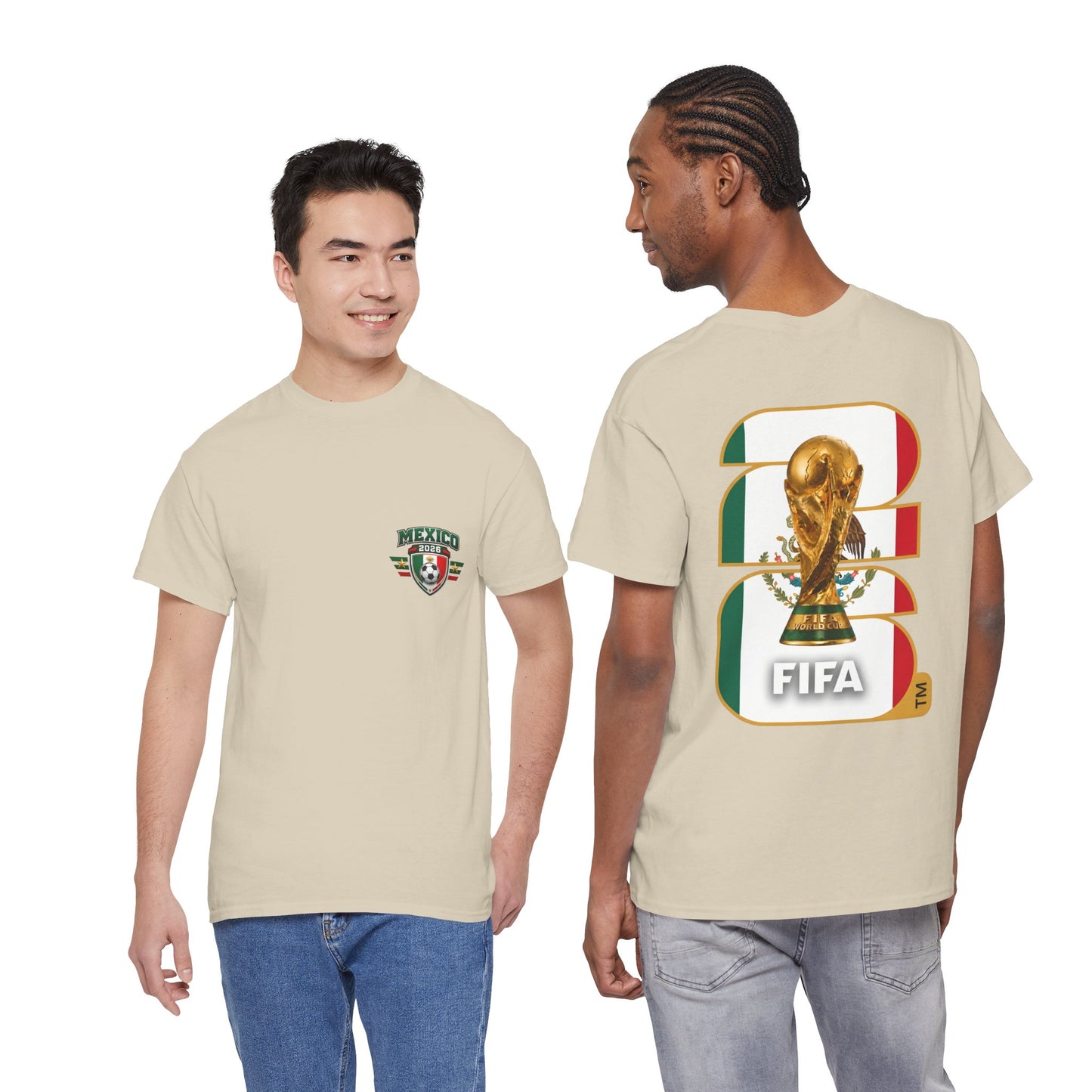 Mexico 2026 FIFA World Cup Fan Edition – Front Crest & Championship Back Graphic T-Shirt