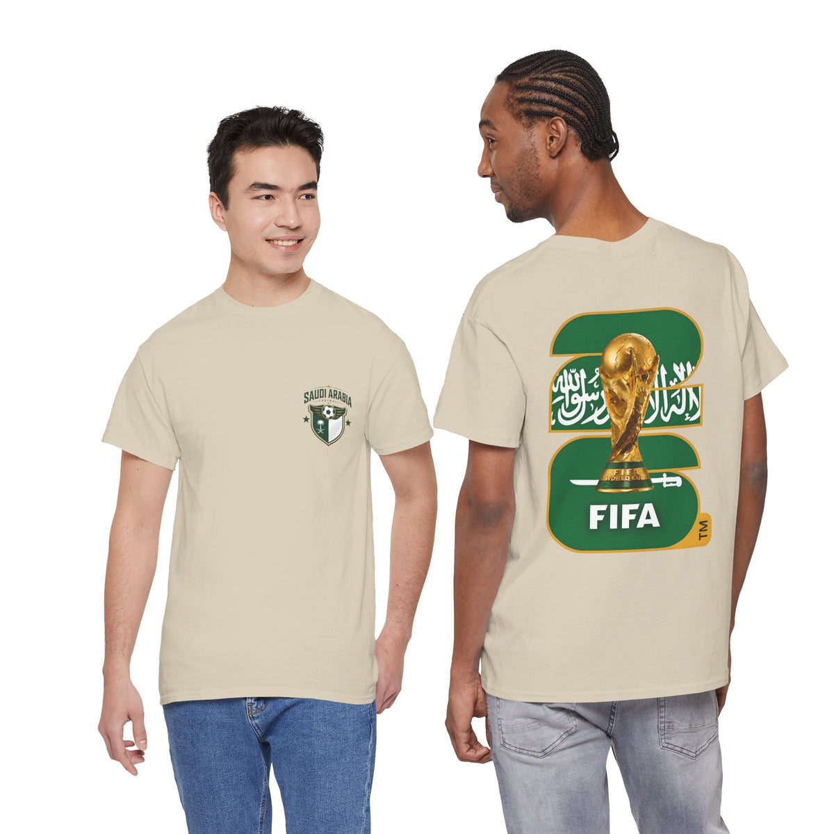 Saudi Arabia 2026 FIFA World Cup Fan Edition – Front Crest & Championship Back Graphic T‑Shirt