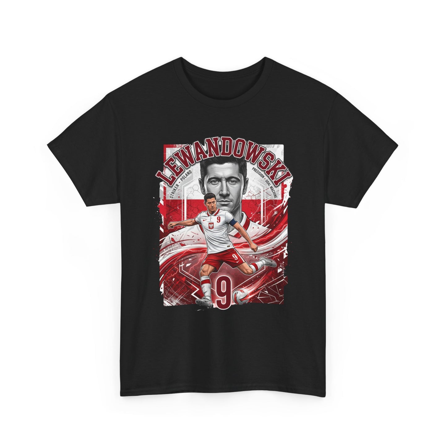 Lewandowski #9 – Poland Goal Machine T-Shirt