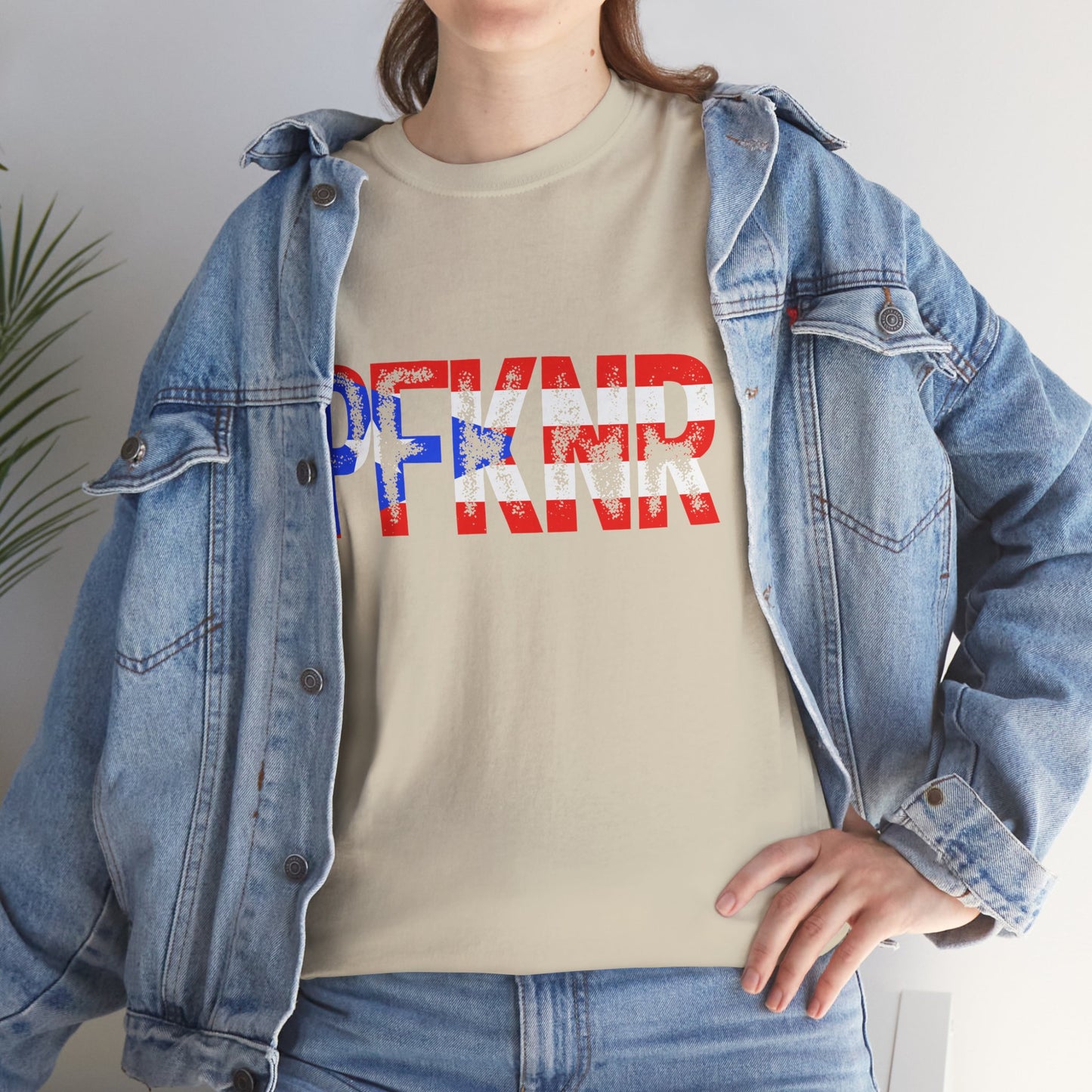 Patriotic 'PFW' Flag Graphic T-Shirt — Red White Blue Americana Tee