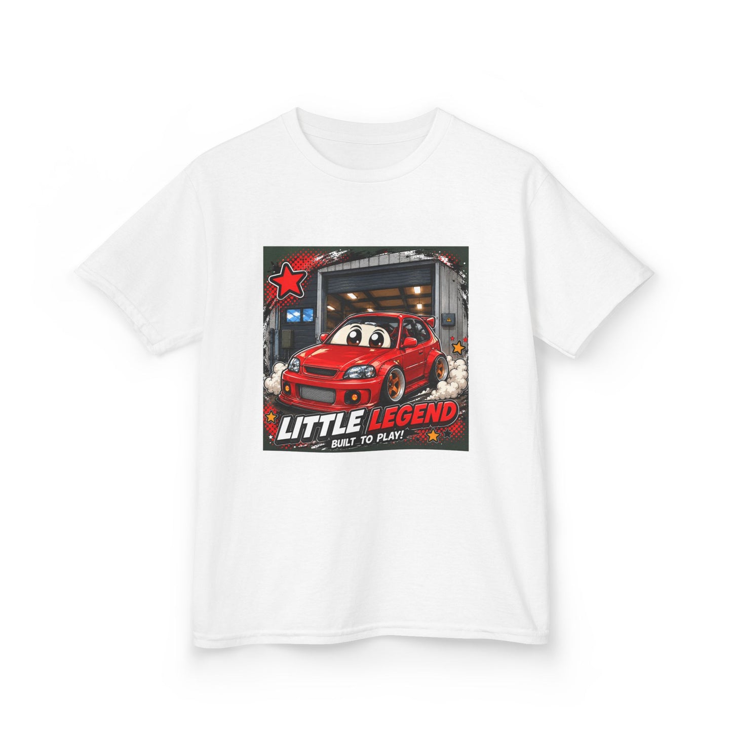 Little Legend Kids T-Shirt — Red Cartoon EK Civic "Little Legend"