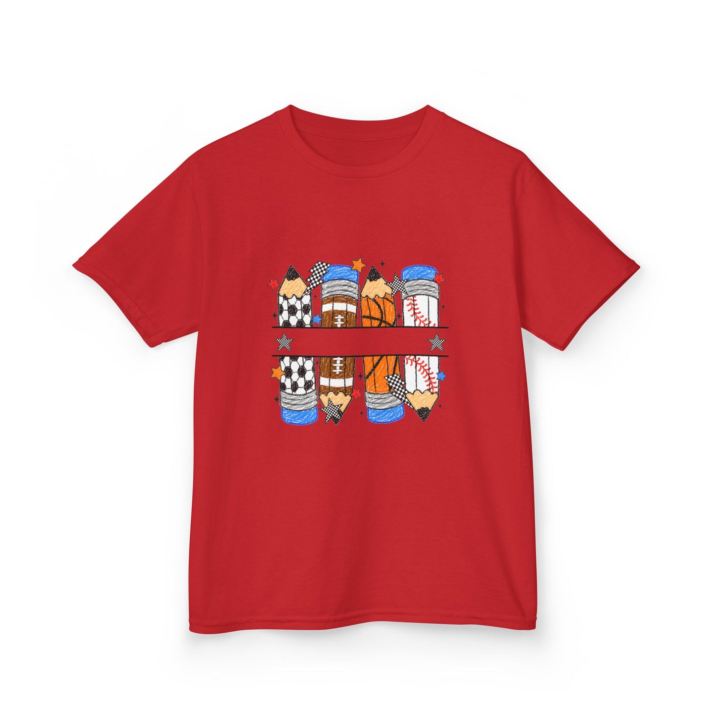School Days Sports & Creativity Kids T-Shirt – Back to School Pencil Design