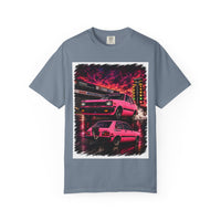 Retro Pink Starlet T-Shirt — Neon Pink Skyline Racing Graphic