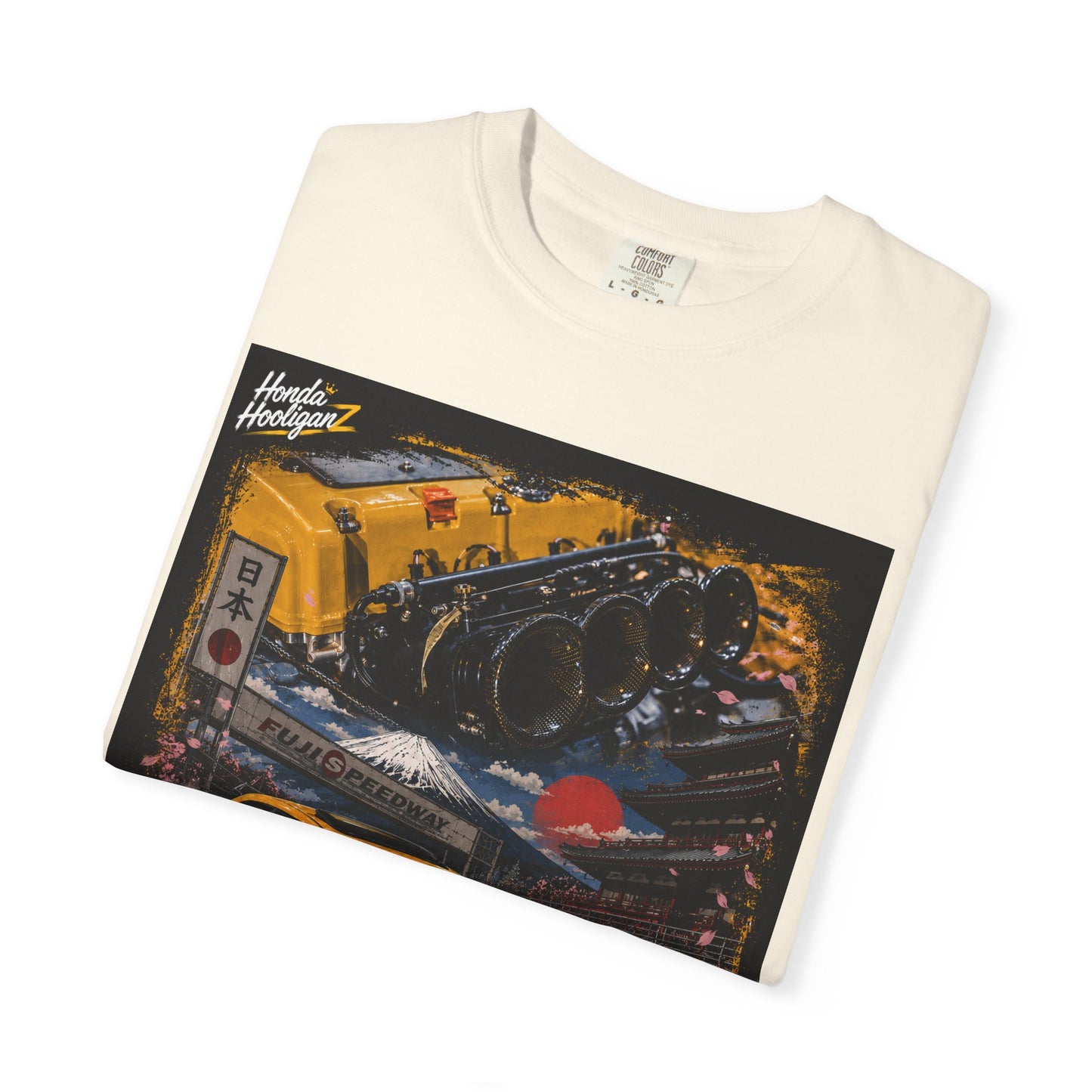 Street Racing Honda Civic T-Shirt — Yellow JDM Car Graphic Tee