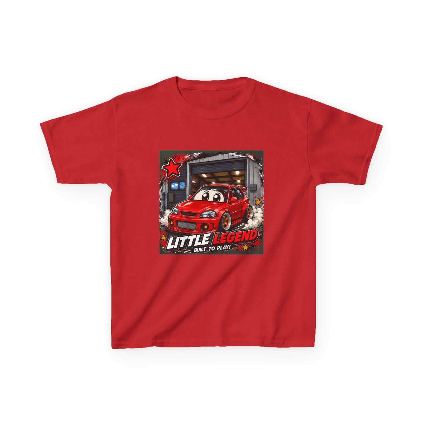 Little Legend Kids T-Shirt — Red Cartoon EK Civic "Little Legend"