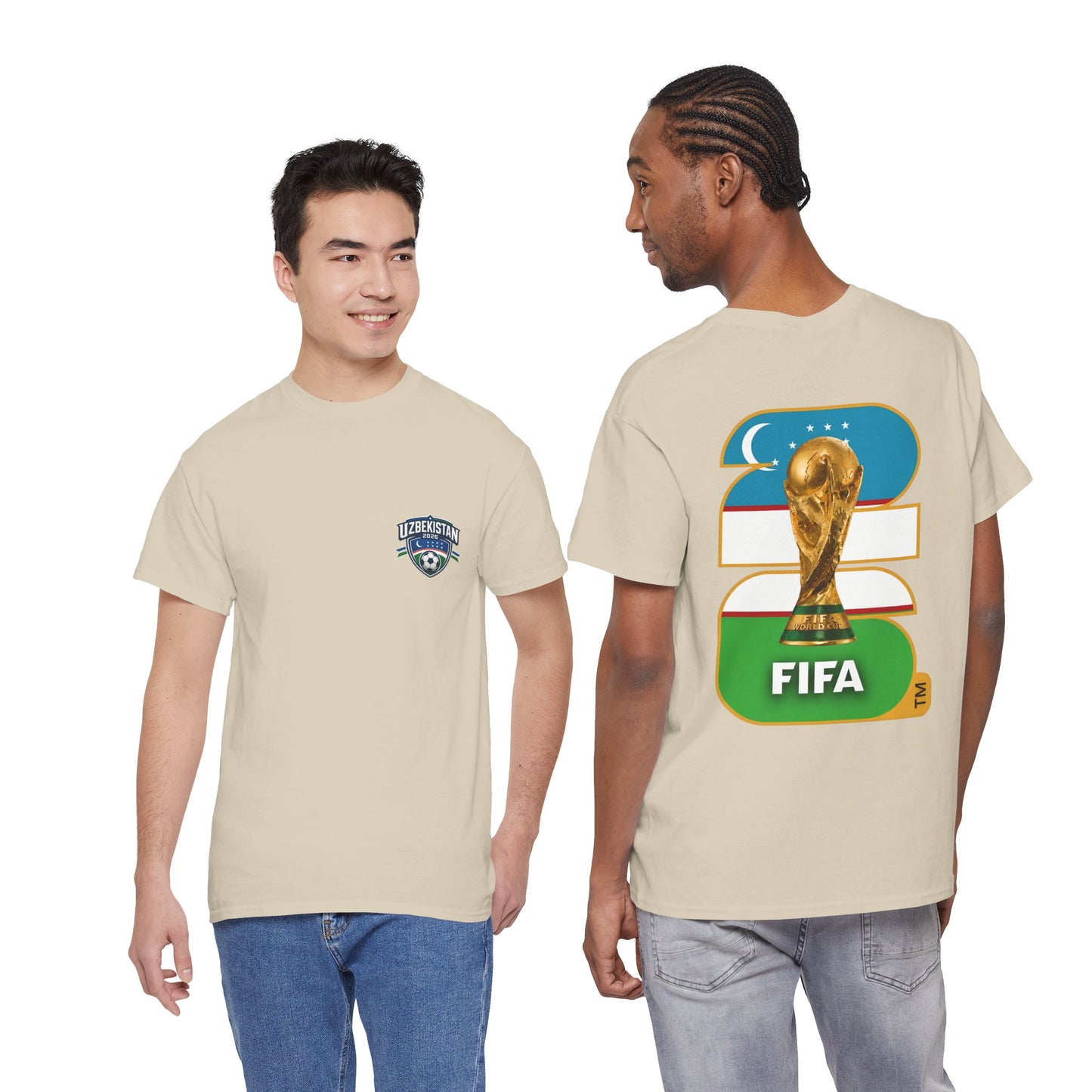 Uzbekistan 2026 FIFA World Cup Fan Edition – Front Crest & Championship Back Graphic T‑Shirt