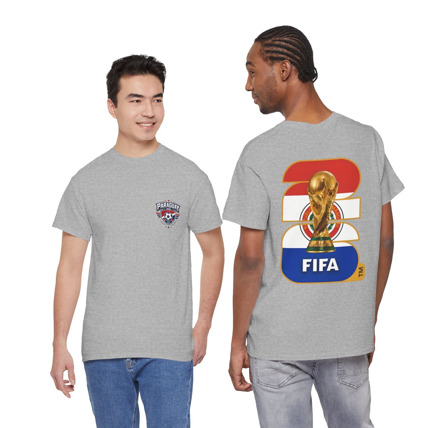 Paraguay 2026 FIFA World Cup Fan Edition – Front Crest & Championship Back Graphic T-Shirt