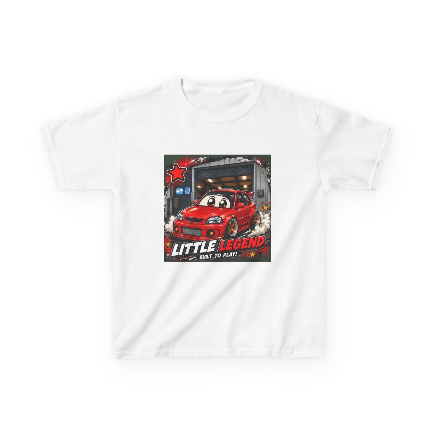 Little Legend Kids T-Shirt — Red Cartoon EK Civic "Little Legend"