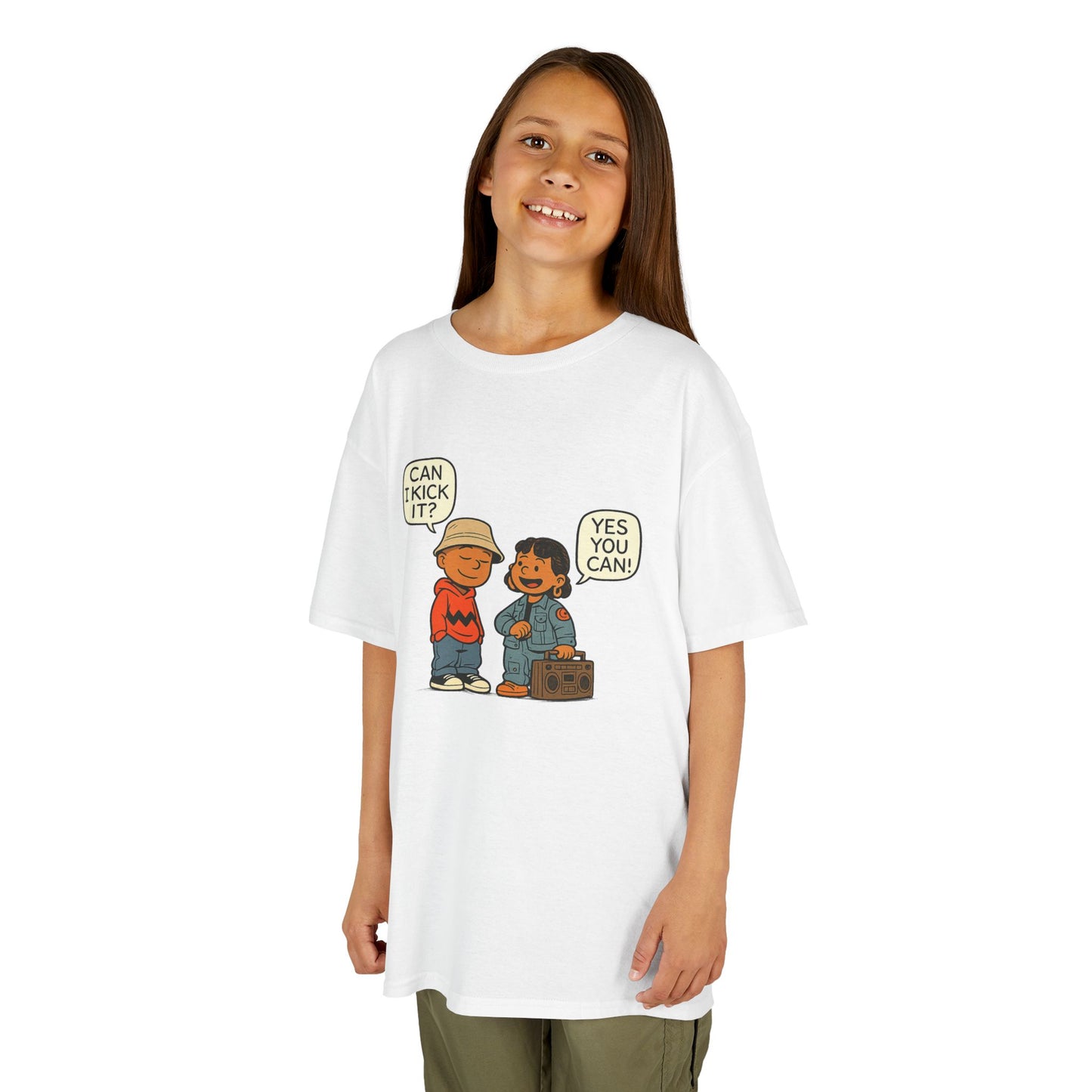 Can I Kick It? Kids T-Shirt – Retro Hip-Hop Best Friends Tee