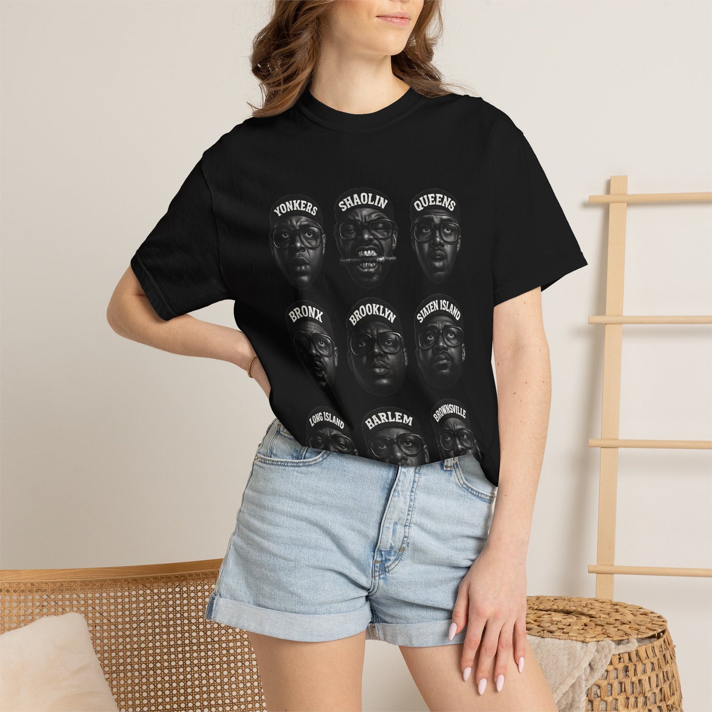 Hip-Hop Legends – Nine Icons of New York Rap | Black & White Tribute Tee