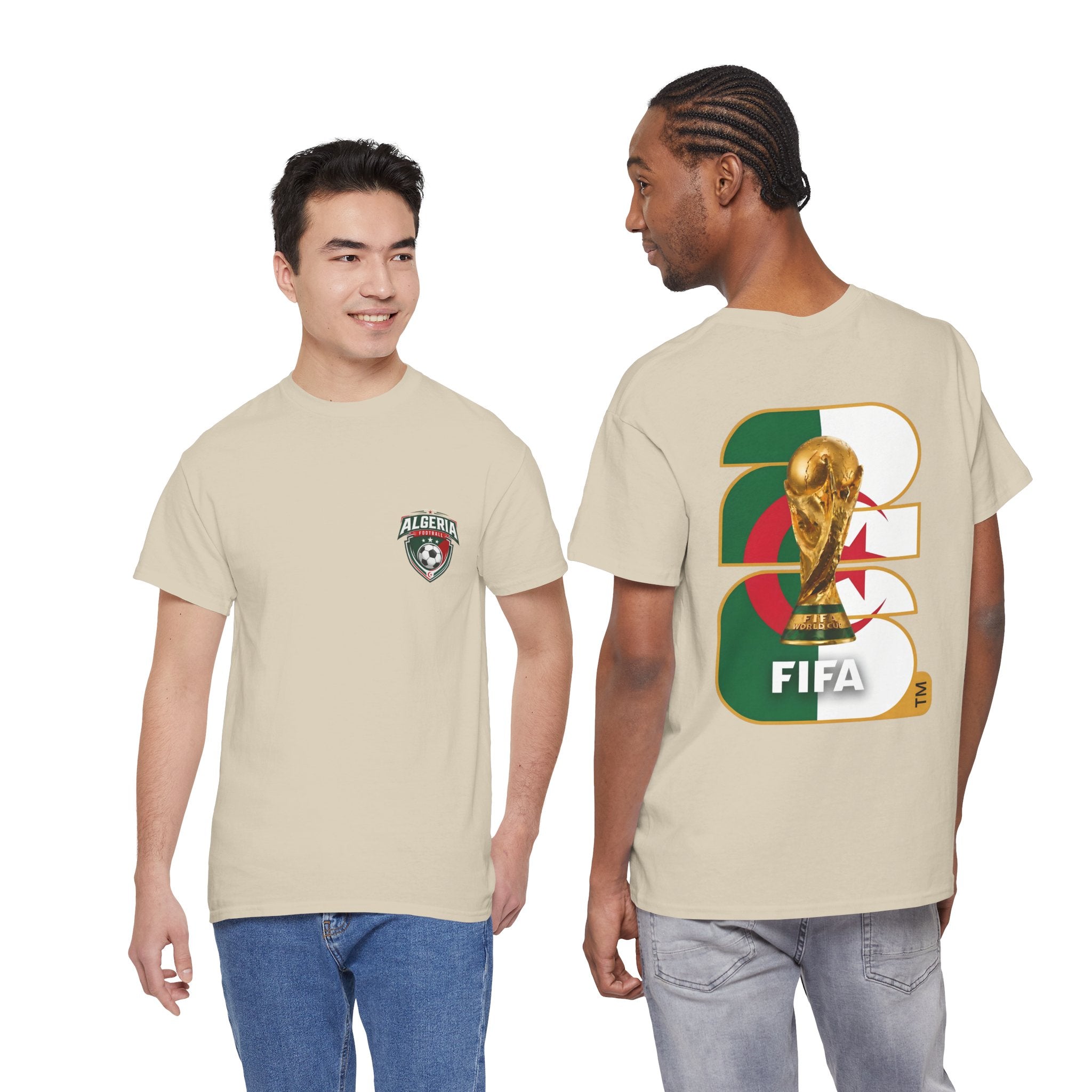 Algeria 2026 FIFA World Cup Fan Edition – Front Crest & Championship Back Graphic T-Shirt