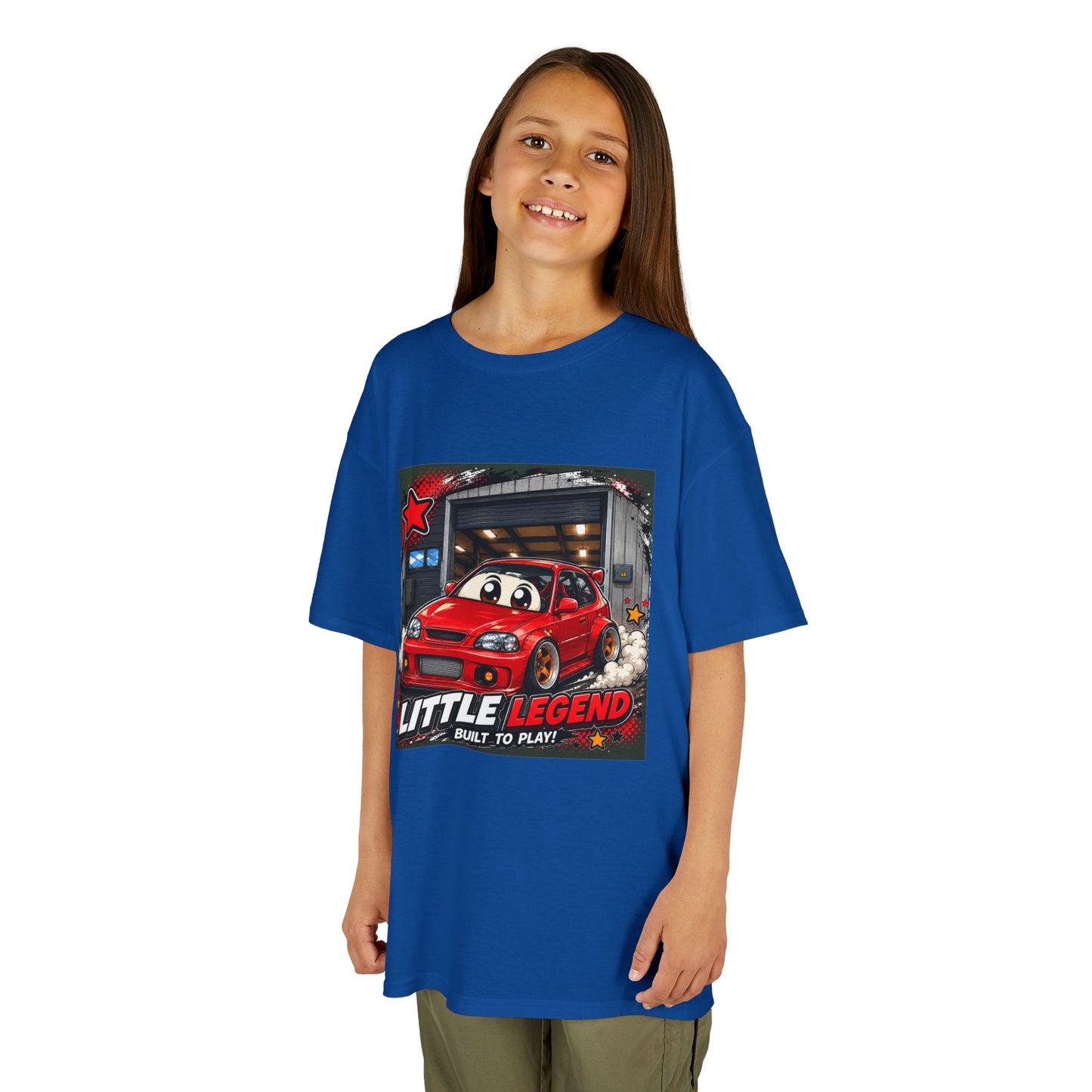 Little Legend Kids T-Shirt — Red Cartoon EK Civic "Little Legend"