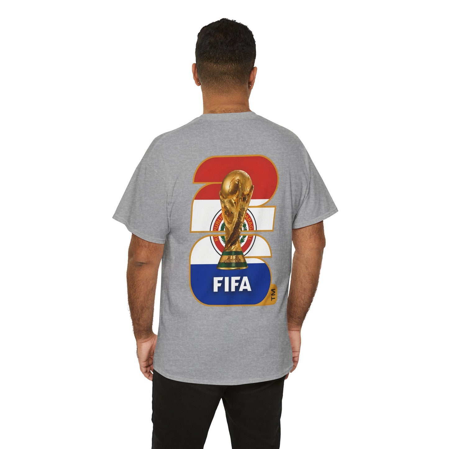 Paraguay 2026 FIFA World Cup Fan Edition – Front Crest & Championship Back Graphic T-Shirt