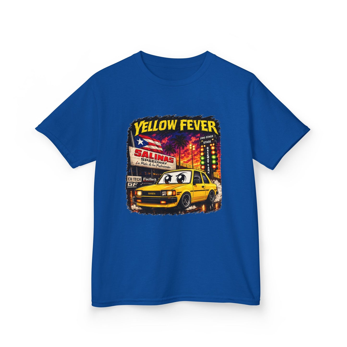Kids T‑Shirt — "Yellow Fever" Vintage Toyota 1.8 Graphic Tee