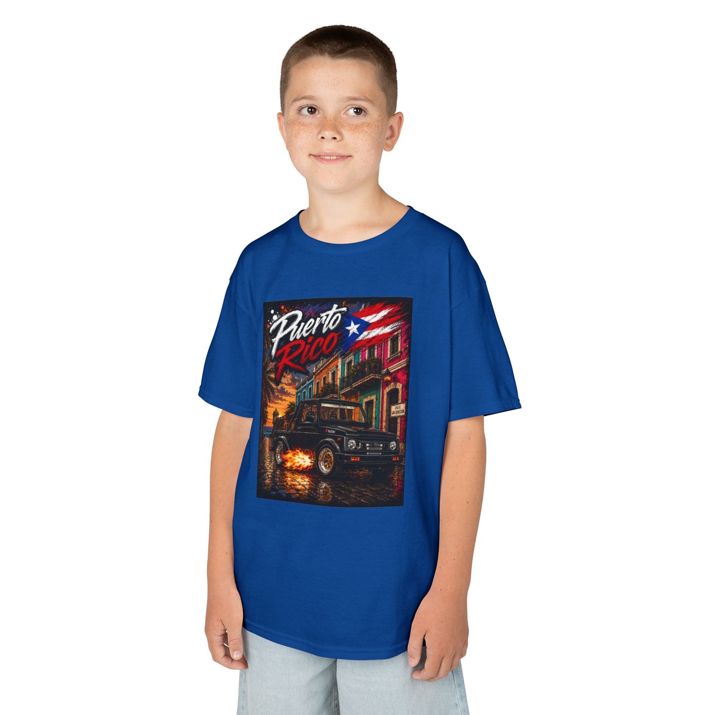 Kids T-Shirt — Puerto Rico Retro Night Street Scene Tee