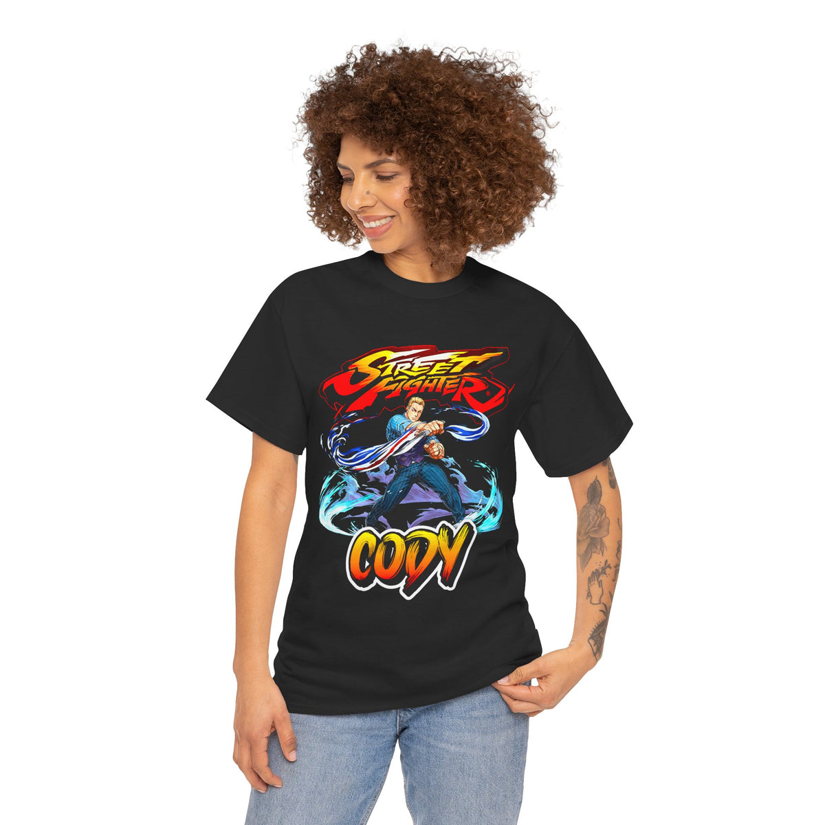 Cody Street Fighter Combat Pose T-shirt