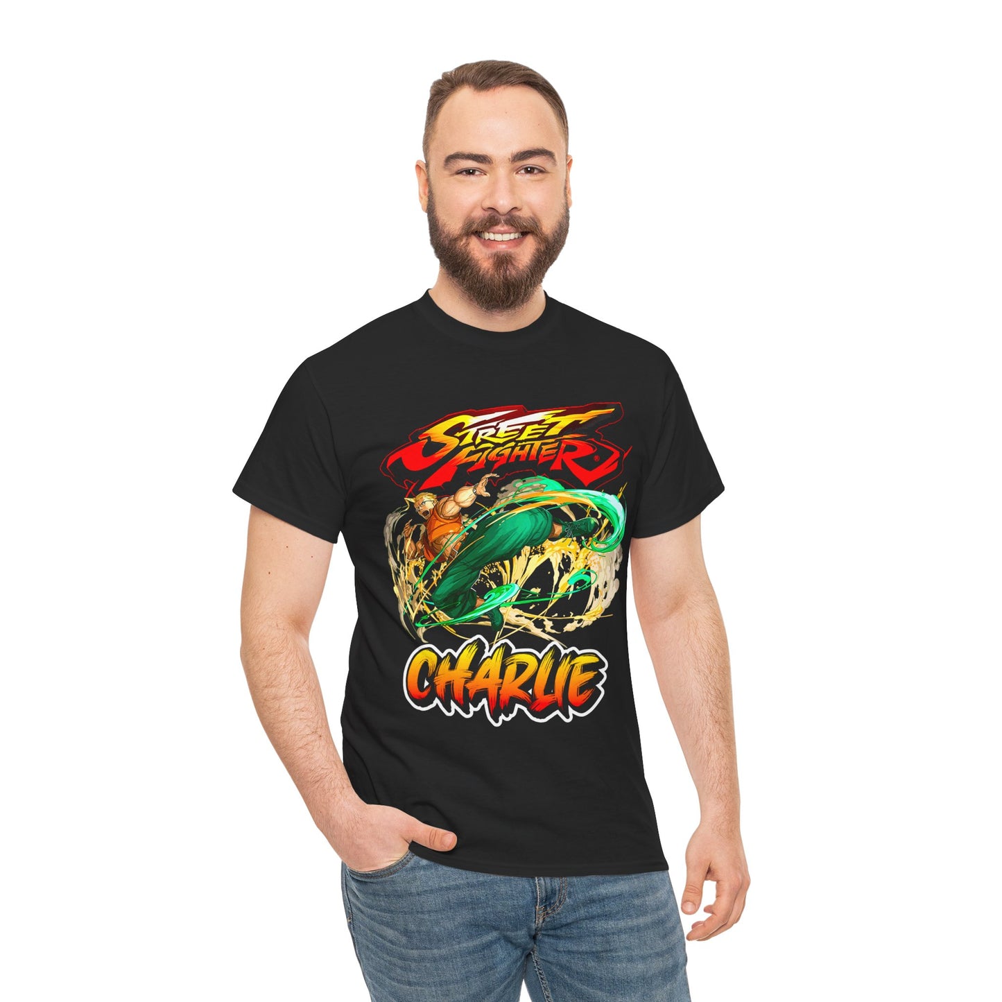 Street Fighter Charlie Dynamic Combat Artwork T-shirt