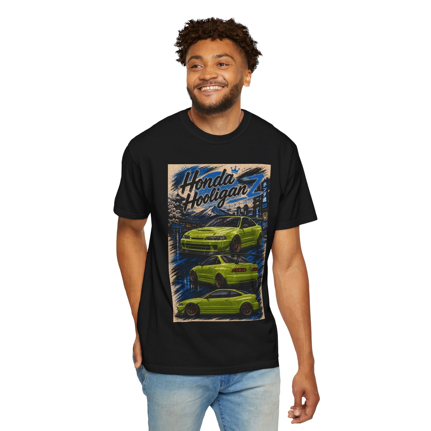 Honda HooliganZ T-Shirt — Vintage Green Sports Car Graphic Tee