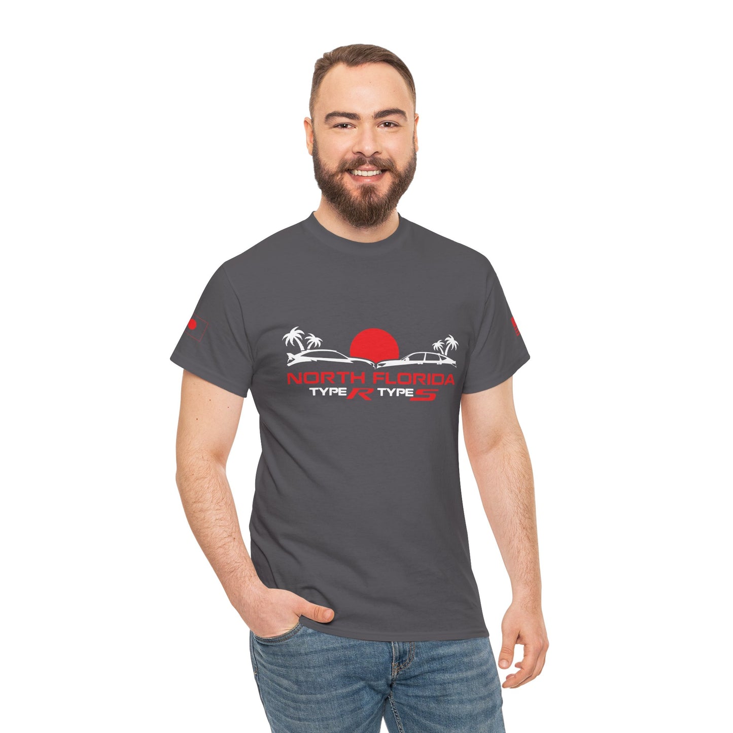 North Florida Type R Types T-Shirt — Retro Sunset Palm Beach Car Tee