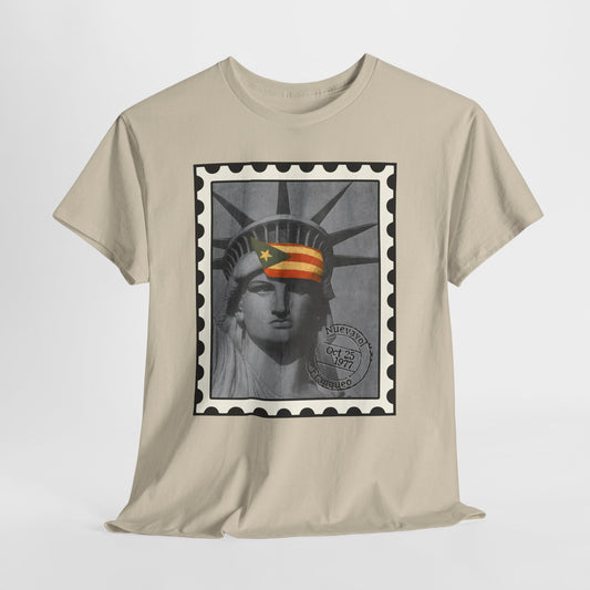 Statue of Liberty Protest Tee — "Liberty Under Protest" Puerto Rican Heritage Shirt
