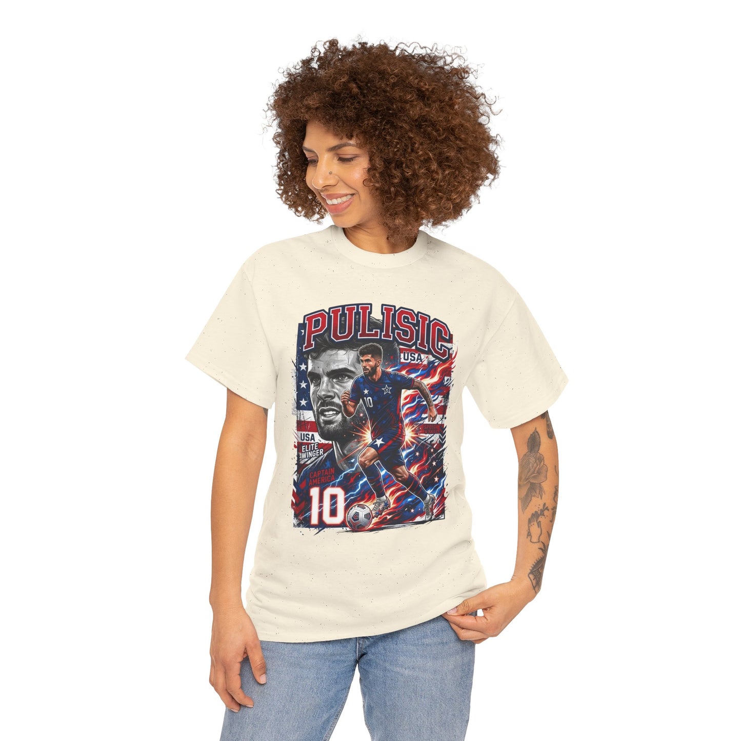Pulisic #10 – Captain America’s Fire T-Shirt