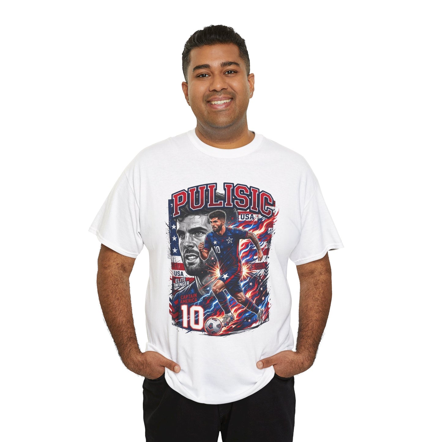 Pulisic #10 – Captain America’s Fire T-Shirt